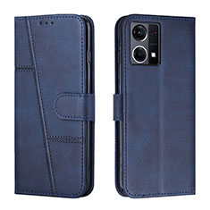 Handytasche Stand Schutzhülle Flip Leder Hülle Y01X für Oppo F21 Pro 4G Blau