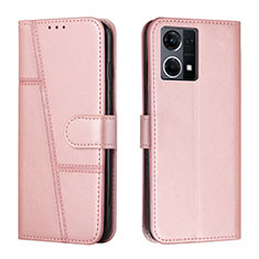 Handytasche Stand Schutzhülle Flip Leder Hülle Y01X für Oppo F21 Pro 4G Rosegold