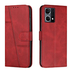 Handytasche Stand Schutzhülle Flip Leder Hülle Y01X für Oppo F21s Pro 4G Rot