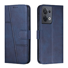 Handytasche Stand Schutzhülle Flip Leder Hülle Y01X für Oppo Reno8 5G Blau