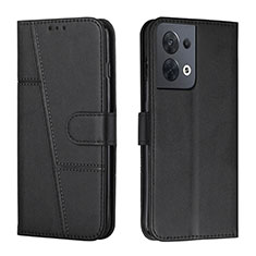 Handytasche Stand Schutzhülle Flip Leder Hülle Y01X für Oppo Reno8 5G Schwarz