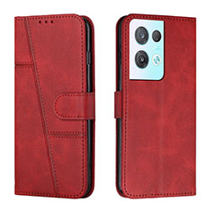 Handytasche Stand Schutzhülle Flip Leder Hülle Y01X für Oppo Reno8 Pro+ Plus 5G Rot