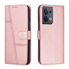 Handytasche Stand Schutzhülle Flip Leder Hülle Y01X für Oppo Reno9 Pro 5G Rosegold