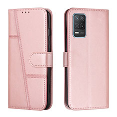 Handytasche Stand Schutzhülle Flip Leder Hülle Y01X für Realme 8 5G Rosegold