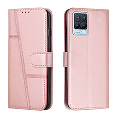 Handytasche Stand Schutzhülle Flip Leder Hülle Y01X für Realme 8 Pro Rosegold