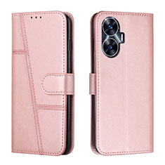 Handytasche Stand Schutzhülle Flip Leder Hülle Y01X für Realme Narzo N55 Rosegold