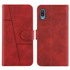 Handytasche Stand Schutzhülle Flip Leder Hülle Y01X für Samsung Galaxy A02 Rot