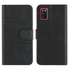 Handytasche Stand Schutzhülle Flip Leder Hülle Y01X für Samsung Galaxy A03s Schwarz