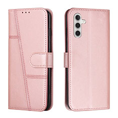 Handytasche Stand Schutzhülle Flip Leder Hülle Y01X für Samsung Galaxy A04s Rosegold