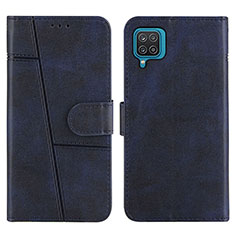 Handytasche Stand Schutzhülle Flip Leder Hülle Y01X für Samsung Galaxy A12 5G Blau