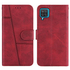Handytasche Stand Schutzhülle Flip Leder Hülle Y01X für Samsung Galaxy A12 5G Rot