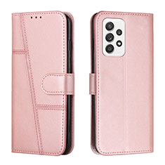 Handytasche Stand Schutzhülle Flip Leder Hülle Y01X für Samsung Galaxy A23 4G Rosegold