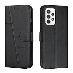 Handytasche Stand Schutzhülle Flip Leder Hülle Y01X für Samsung Galaxy A23 4G Schwarz