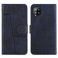 Handytasche Stand Schutzhülle Flip Leder Hülle Y01X für Samsung Galaxy A42 5G Blau