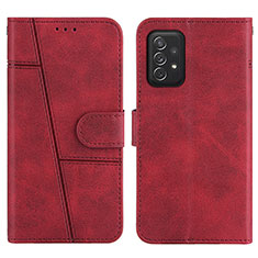 Handytasche Stand Schutzhülle Flip Leder Hülle Y01X für Samsung Galaxy A72 4G Rot