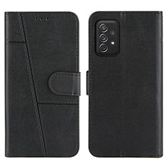 Handytasche Stand Schutzhülle Flip Leder Hülle Y01X für Samsung Galaxy A72 4G Schwarz