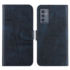 Handytasche Stand Schutzhülle Flip Leder Hülle Y01X für Samsung Galaxy A82 5G Blau