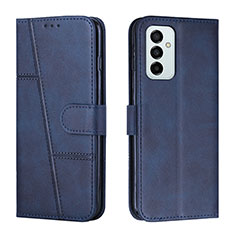 Handytasche Stand Schutzhülle Flip Leder Hülle Y01X für Samsung Galaxy M23 5G Blau