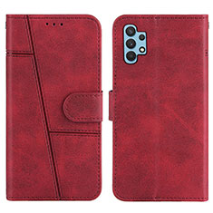 Handytasche Stand Schutzhülle Flip Leder Hülle Y01X für Samsung Galaxy M32 5G Rot