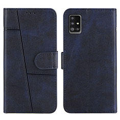 Handytasche Stand Schutzhülle Flip Leder Hülle Y01X für Samsung Galaxy M40S Blau