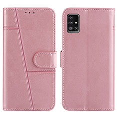 Handytasche Stand Schutzhülle Flip Leder Hülle Y01X für Samsung Galaxy M40S Rosegold