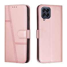 Handytasche Stand Schutzhülle Flip Leder Hülle Y01X für Samsung Galaxy M53 5G Rosegold