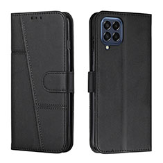 Handytasche Stand Schutzhülle Flip Leder Hülle Y01X für Samsung Galaxy M53 5G Schwarz