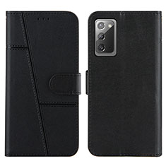 Handytasche Stand Schutzhülle Flip Leder Hülle Y01X für Samsung Galaxy Note 20 5G Schwarz