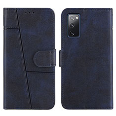 Handytasche Stand Schutzhülle Flip Leder Hülle Y01X für Samsung Galaxy S20 FE 4G Blau