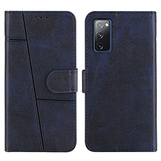 Handytasche Stand Schutzhülle Flip Leder Hülle Y01X für Samsung Galaxy S20 FE 5G Blau