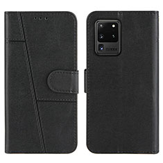 Handytasche Stand Schutzhülle Flip Leder Hülle Y01X für Samsung Galaxy S20 Ultra 5G Schwarz