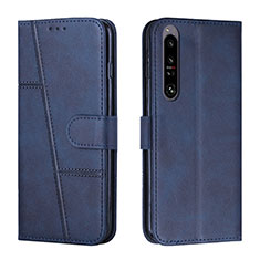 Handytasche Stand Schutzhülle Flip Leder Hülle Y01X für Sony Xperia 1 IV Blau