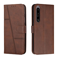 Handytasche Stand Schutzhülle Flip Leder Hülle Y01X für Sony Xperia 1 IV Braun