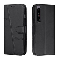 Handytasche Stand Schutzhülle Flip Leder Hülle Y01X für Sony Xperia 1 IV Schwarz