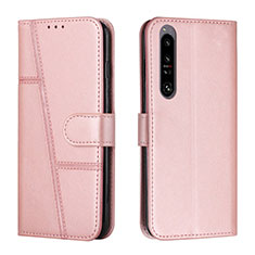 Handytasche Stand Schutzhülle Flip Leder Hülle Y01X für Sony Xperia 1 IV SO-51C Rosegold