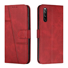 Handytasche Stand Schutzhülle Flip Leder Hülle Y01X für Sony Xperia 10 IV Rot