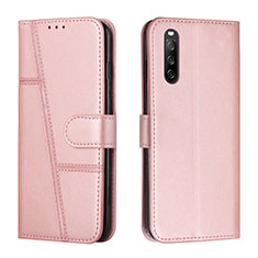 Handytasche Stand Schutzhülle Flip Leder Hülle Y01X für Sony Xperia 10 IV SO-52C Rosegold