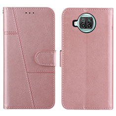 Handytasche Stand Schutzhülle Flip Leder Hülle Y01X für Xiaomi Mi 10i 5G Rosegold