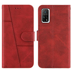 Handytasche Stand Schutzhülle Flip Leder Hülle Y01X für Xiaomi Mi 10T Pro 5G Rot