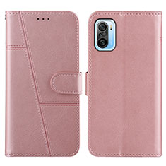 Handytasche Stand Schutzhülle Flip Leder Hülle Y01X für Xiaomi Mi 11X 5G Rosegold