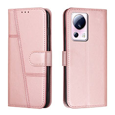 Handytasche Stand Schutzhülle Flip Leder Hülle Y01X für Xiaomi Mi 13 Lite 5G Rosegold