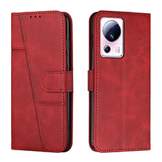 Handytasche Stand Schutzhülle Flip Leder Hülle Y01X für Xiaomi Mi 13 Lite 5G Rot