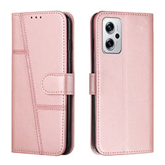 Handytasche Stand Schutzhülle Flip Leder Hülle Y01X für Xiaomi Poco X4 GT 5G Rosegold