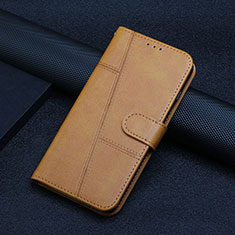Handytasche Stand Schutzhülle Flip Leder Hülle Y01X für Xiaomi Redmi 12C 4G Hellbraun
