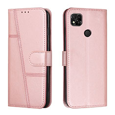 Handytasche Stand Schutzhülle Flip Leder Hülle Y01X für Xiaomi Redmi 9 Activ Rosegold