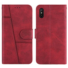 Handytasche Stand Schutzhülle Flip Leder Hülle Y01X für Xiaomi Redmi 9A Rot