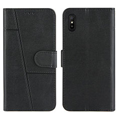 Handytasche Stand Schutzhülle Flip Leder Hülle Y01X für Xiaomi Redmi 9AT Schwarz