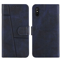 Handytasche Stand Schutzhülle Flip Leder Hülle Y01X für Xiaomi Redmi 9i Blau