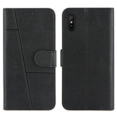 Handytasche Stand Schutzhülle Flip Leder Hülle Y01X für Xiaomi Redmi 9i Schwarz