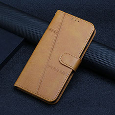 Handytasche Stand Schutzhülle Flip Leder Hülle Y01X für Xiaomi Redmi A1 Plus Hellbraun